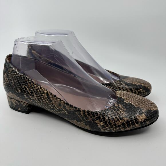 Easy Spirit Bell Snake Print Slip On Ballet Flats US 6.5-7 Leather Animal Print - Picture 2 of 7
